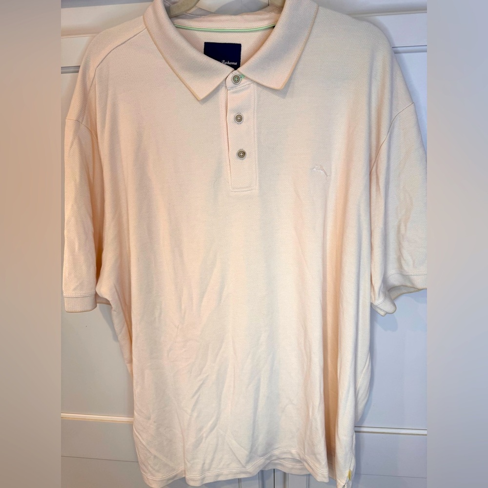 Tommy Bahama Cream Polo Shirt Casual Knit